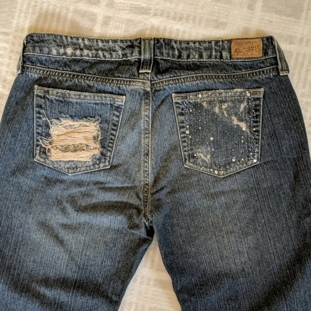 Hippie Brand Jeans | Distressed | Rhinestones - Picture 4 of 6